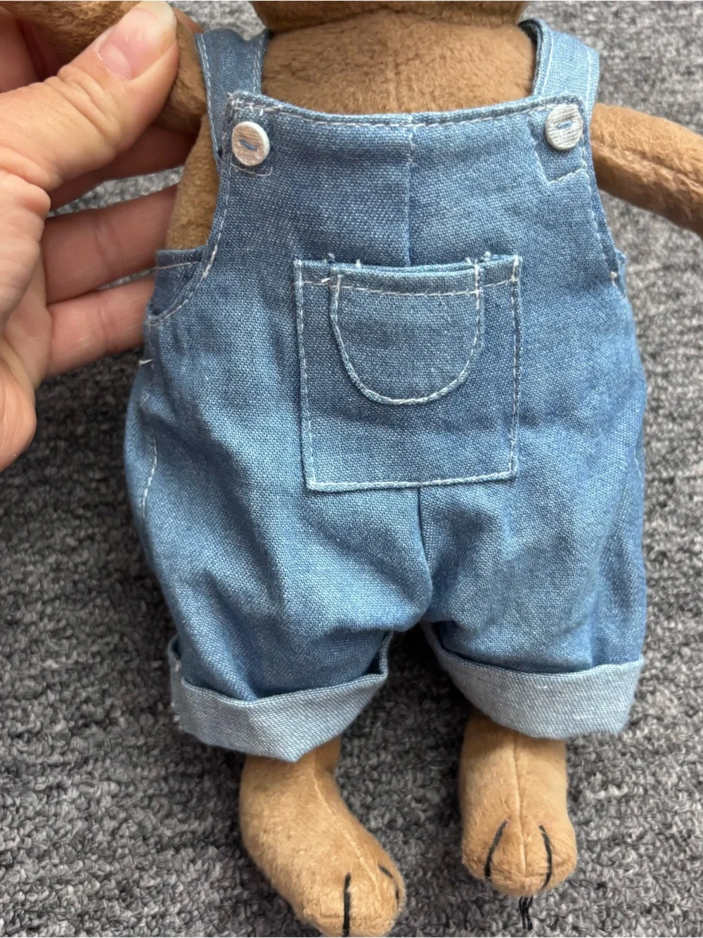 Kohls cares If you give a mouse a cookie plush stuffed animal denim overalls